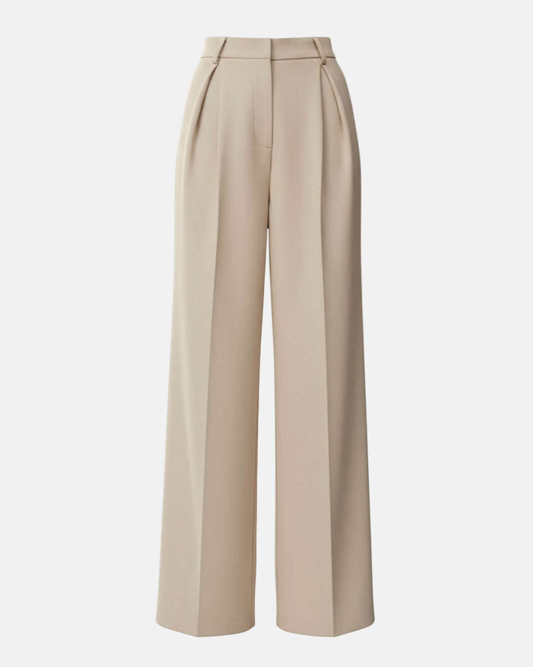 Wide Leg Tailored Trousers for Women - High Waist Smart Office Pants