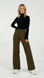 Wide Leg Trousers for Women | Elegant Design | Versatile for Casual or Formal Wear | Comfortable Fit in Lightweight Fabric