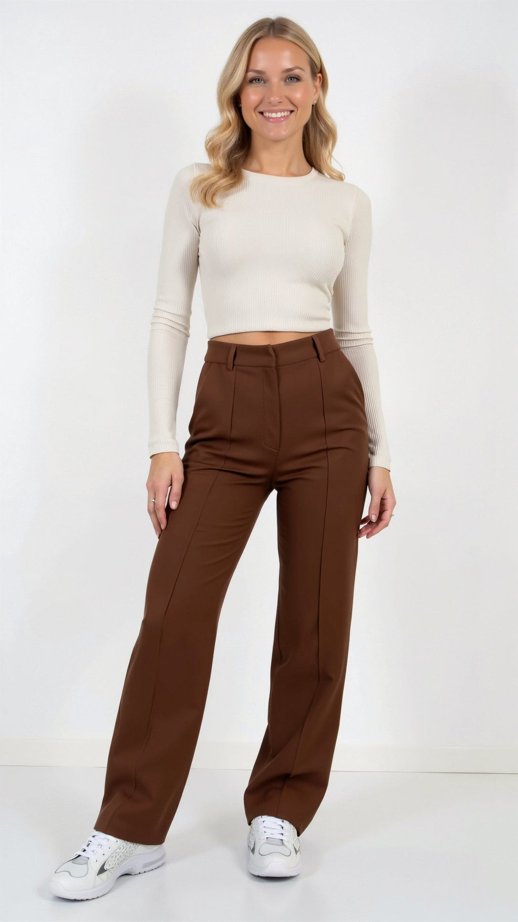 Wide Leg Trousers for Women | Elegant Design | Versatile for Casual or Formal Wear | Comfortable Fit in Lightweight Fabric