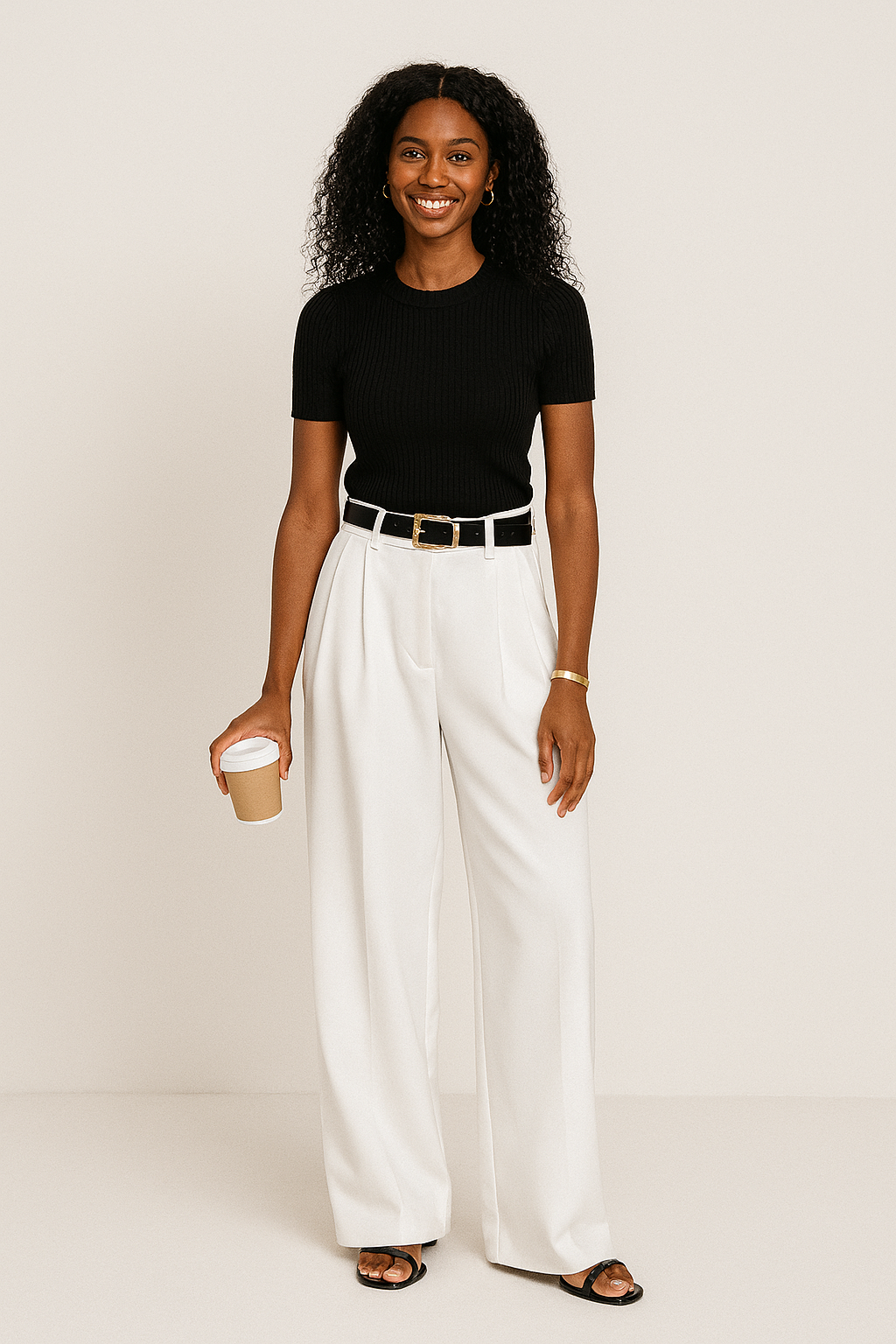 Wide-Leg Trousers for Women - Tailored Fit, Comfortable Fabric, Casual Wear