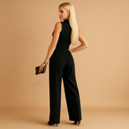 Wide Leg Wrap Jumpsuit for Women – Tailored Fit Summer Outfit in Lightweight Fabric