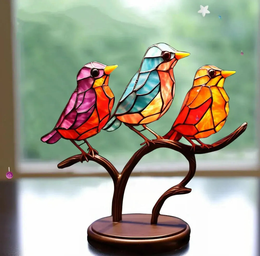 Window Bird Decoration – Gift for Nature Lovers, Home Accessory