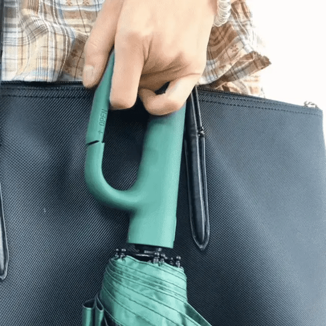 Windproof Automatic Folding Umbrella with Reflective Strip