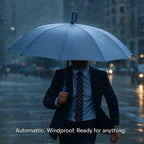 Windproof Automatic Folding Umbrella with Reflective Strip