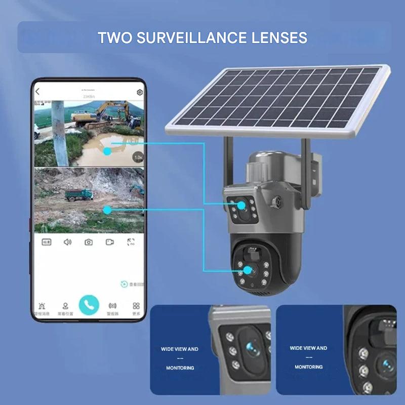 Wireless 4K Security Camera with Solar Panel – Home Security, Outdoor Monitoring