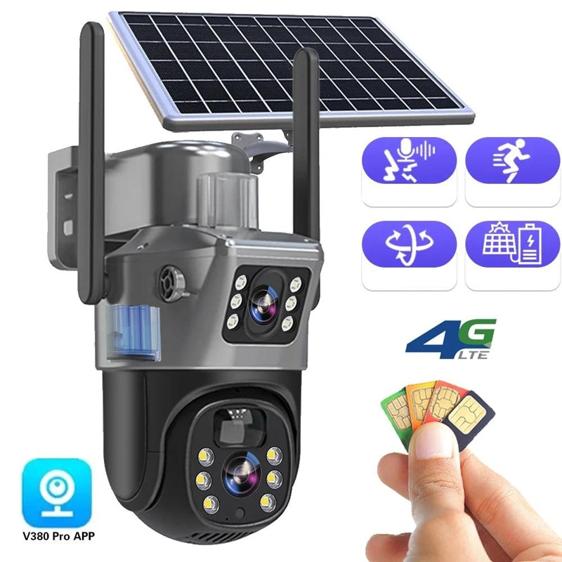 Wireless 4K Security Camera with Solar Panel – Home Security, Outdoor Monitoring