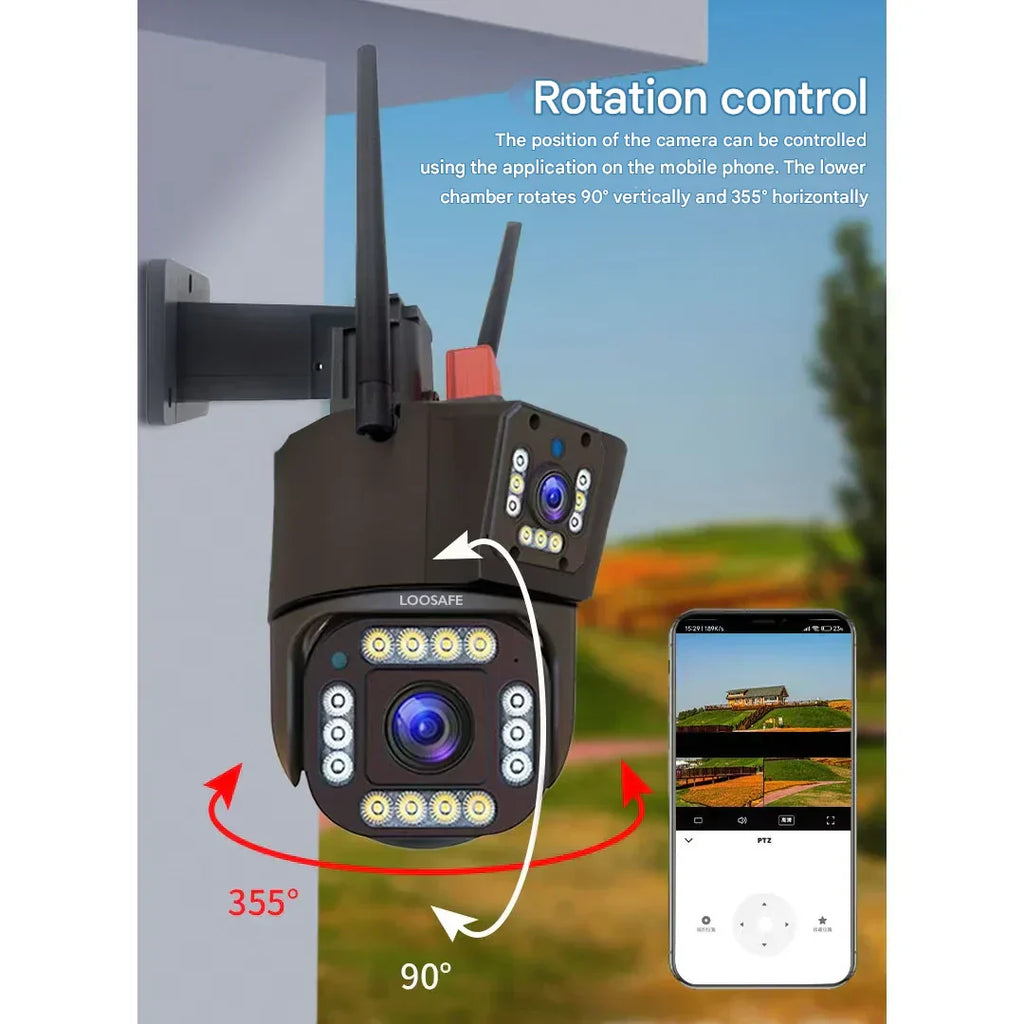 Wireless 4K Security Camera with Solar Panel – Home Security, Outdoor Monitoring