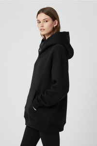Hoodie with High Neck and Wide Hood for Women – Leisure, Everyday