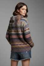 Women's Hoodie with Hood and Ribbed Cuffs – Casual Wear, Everyday Comfort
