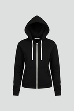 Women's Zip Hoodie with Drawstring Hood, Front Pockets – Casual, Everyday Wear