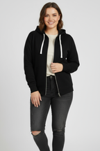 Women's Zip Hoodie with Drawstring Hood, Front Pockets – Casual, Everyday Wear