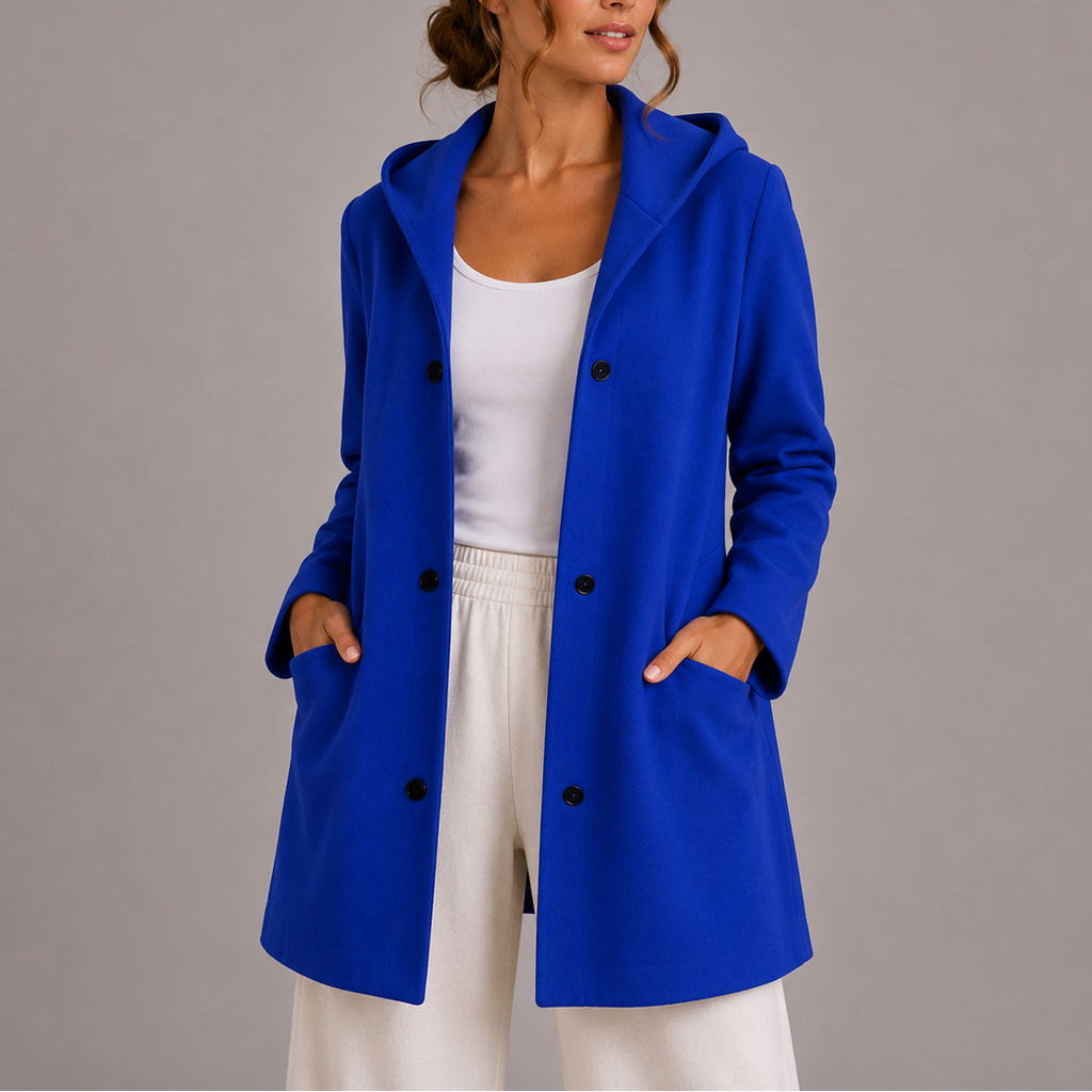 Women's Casual Hooded Cardigan with Pockets – Everyday Wear, Layering
