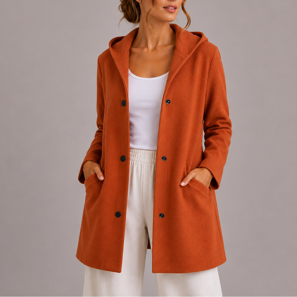 Women's Casual Hooded Cardigan with Pockets – Everyday Wear, Layering