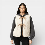Women’s Cozy Teddy Bodywarmer Vest – Laces