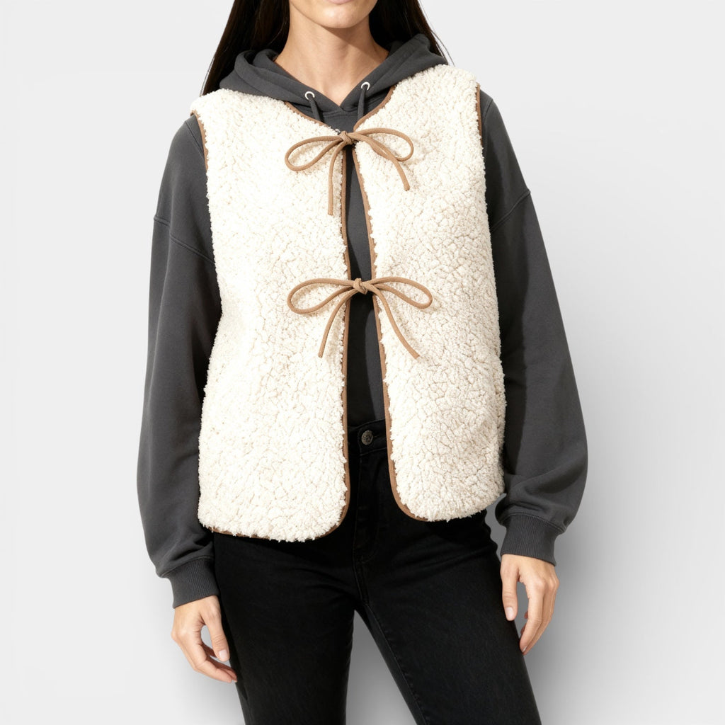 Women’s Cozy Teddy Bodywarmer Vest – Laces