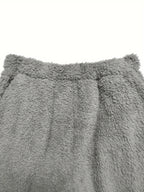 Women's Fleece Loungewear Set with Shawl Collar Hoodie & Trousers – Casual, Relaxing