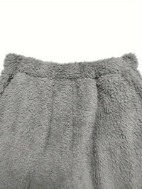 Women's Fleece Loungewear Set with Shawl Collar Hoodie & Trousers – Casual, Relaxing