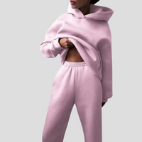 Women's Hoodie and Jogger Set Relaxed Lounge Wear – Casual, Everyday