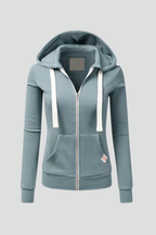 Women's Hoodie with Front Zipper, Kangaroo Pockets – Casual, Everyday Wear