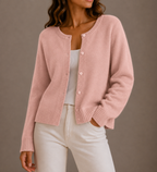 Women’s Knit Cardigan – Soft Button-Up, Long Sleeve – Casual, Everyday Wear