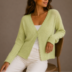 Women’s Knit Cardigan V-Neck Lightweight Button-Up – Casual, Everyday Wear