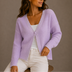 Women’s Knit Cardigan V-Neck Lightweight Button-Up – Casual, Everyday Wear
