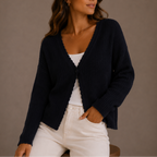 Women’s Knit Cardigan V-Neck Lightweight Button-Up – Casual, Everyday Wear