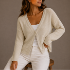 Women’s Knit Cardigan V-Neck Lightweight Button-Up – Casual, Everyday Wear