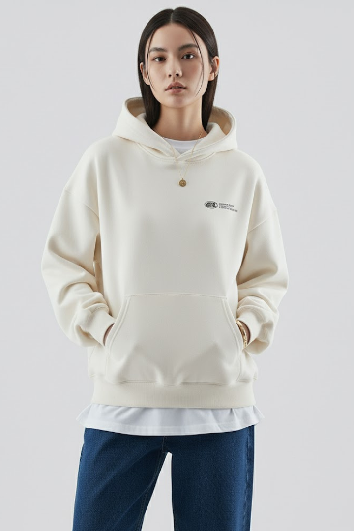 Women's Pullover Hoodie with Front Print – Casual, Everyday Wear