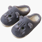 Women's Slip-On House Slippers with Cat Design