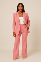 Women's Tailored Fit Blazer and Pants Suit - Professional Office Wear, Comfortable Fabric, Classic Design, Versatile Style