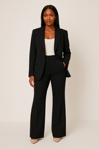 Women's Tailored Fit Blazer and Pants Suit - Professional Office Wear, Comfortable Fabric, Classic Design, Versatile Style
