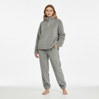 Women's Teddy Fleece Loungewear Set Hoodie & Trousers – Cozy, Relaxing