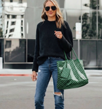 Women's Tote Bag with Matching Clutch – Casual, Everyday Use