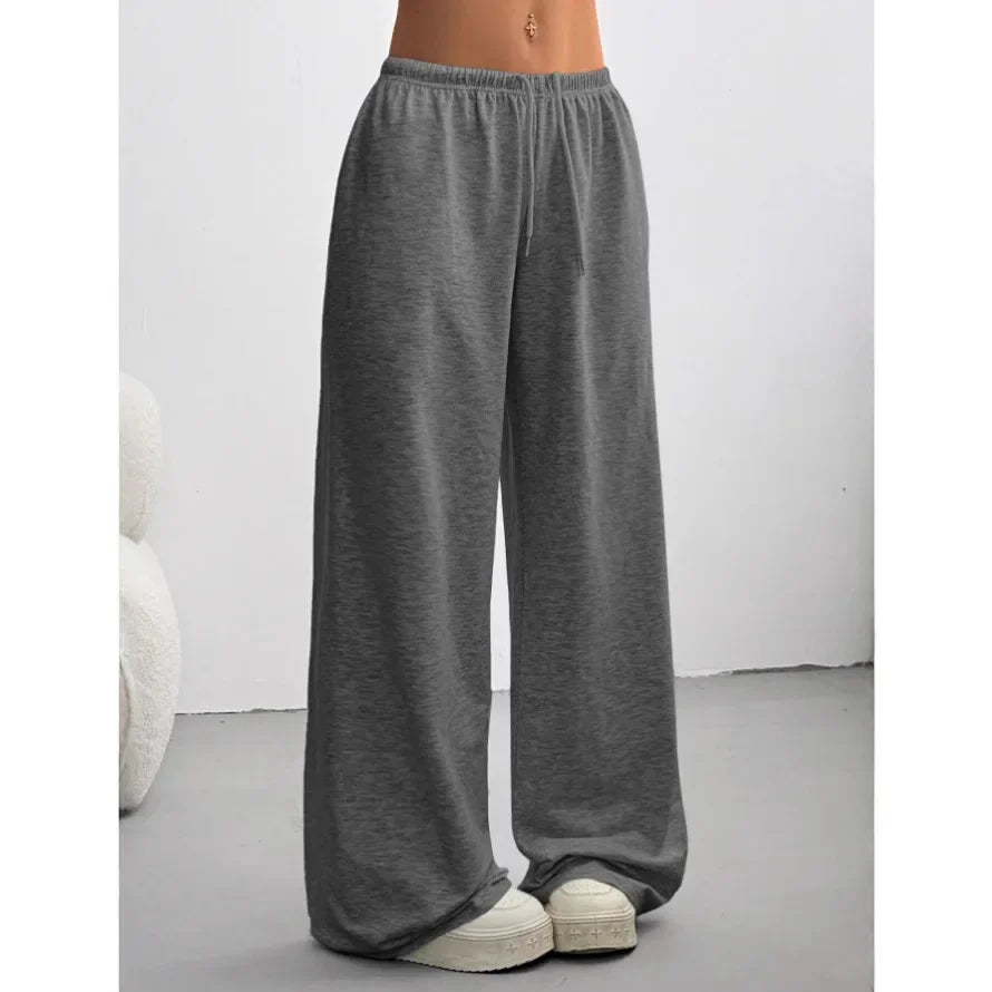 Women's Wide Leg Jogger Trousers - Casual Comfort, Soft Fabric for Everyday Wear