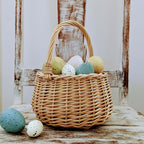 Woven Basket with Practical Handle – Storage, Decoration