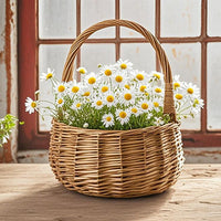 Woven Basket with Practical Handle – Storage, Decoration