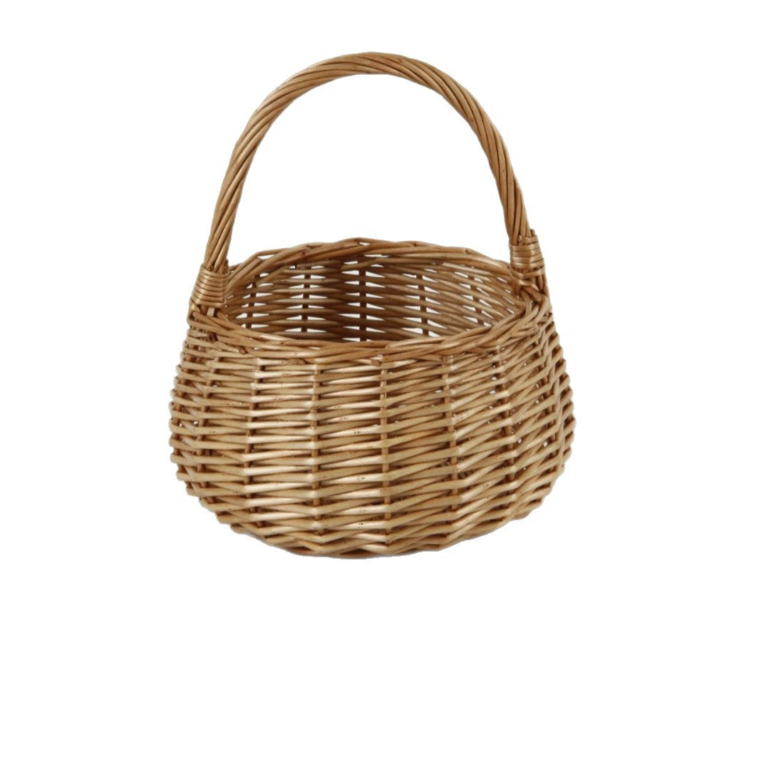 Woven Basket with Practical Handle – Storage, Decoration