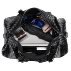 Woven Leather Duffle Bag – Travel, Weekend Getaway