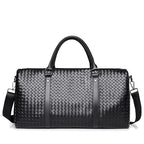 Woven Leather Duffle Bag – Travel, Weekend Getaway