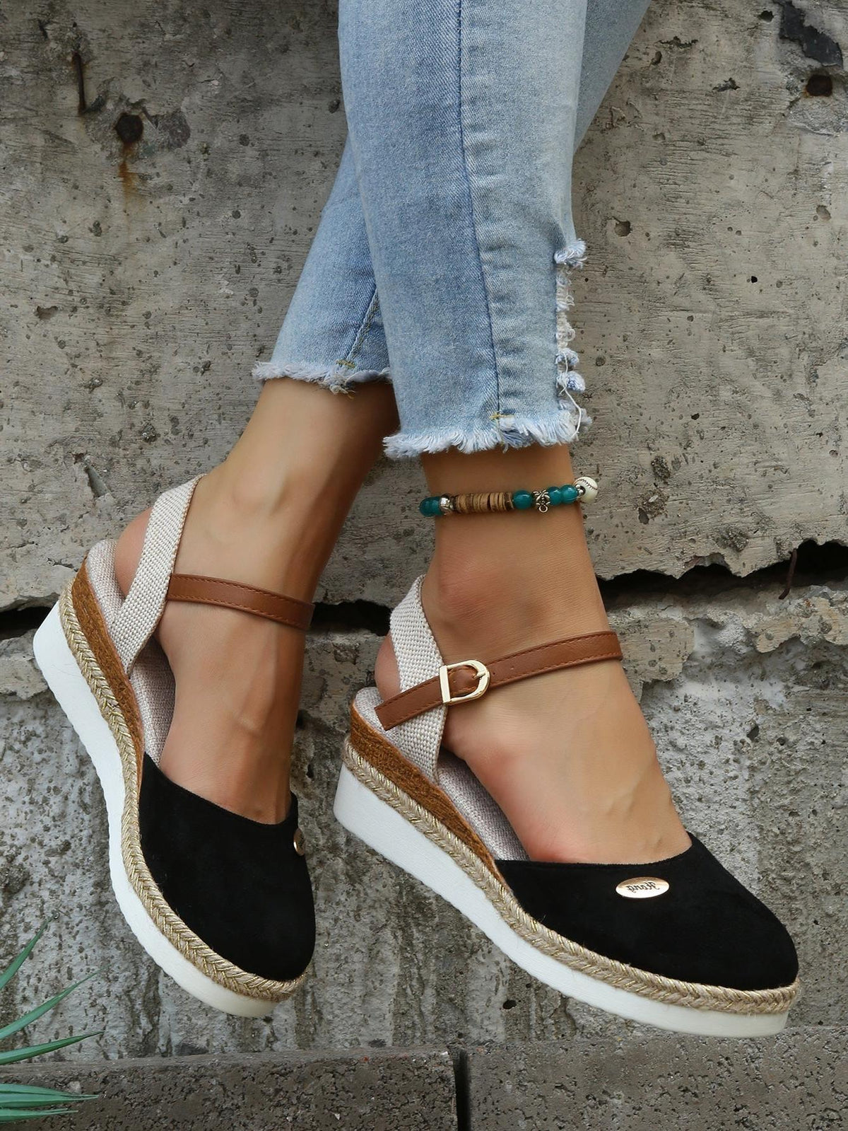 Woven Orthopedic Cushioned Sandals for Women UK – Smart Casual Holiday Wear Evening Footwear