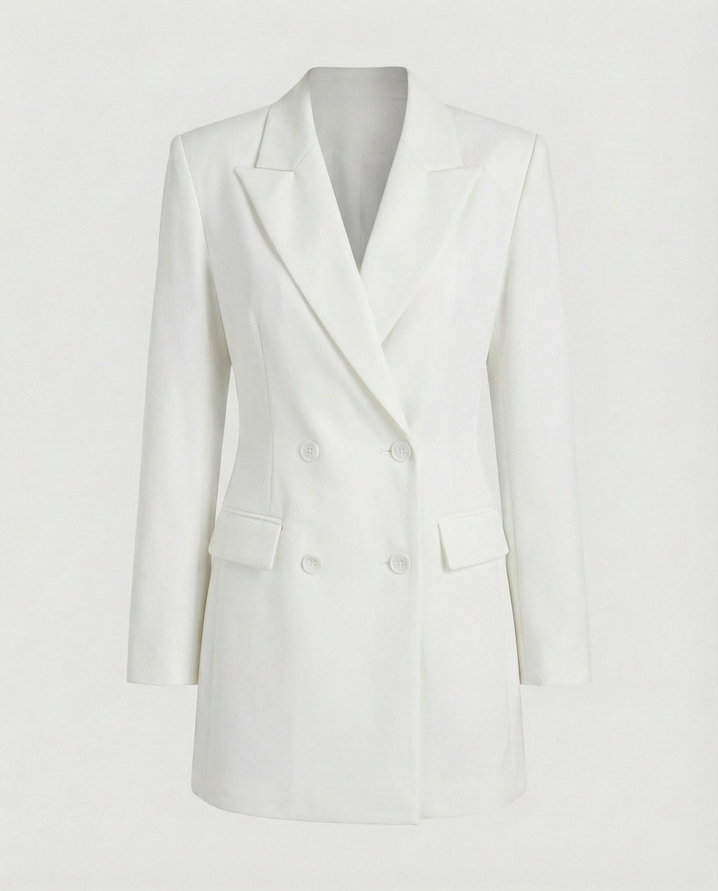Blazer Dress Double-Breasted Brown Women's – Office, Casual