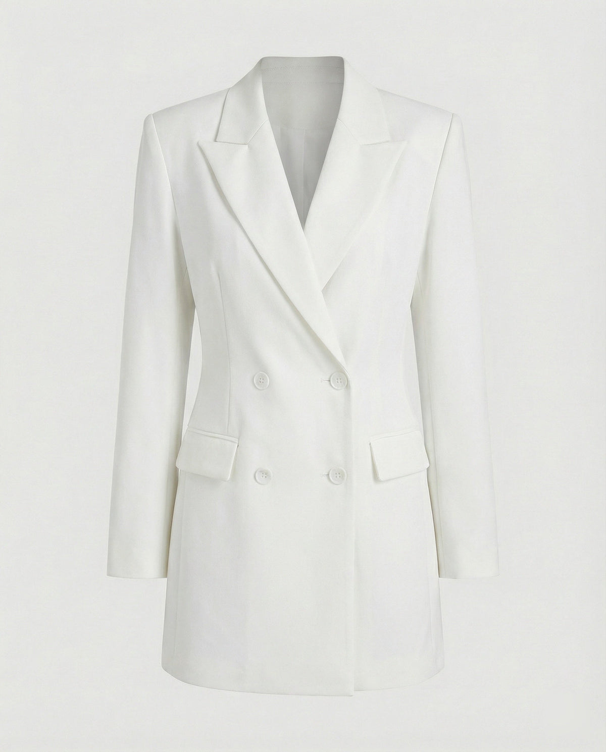Blazer Dress Double-Breasted Brown Women's – Office, Casual
