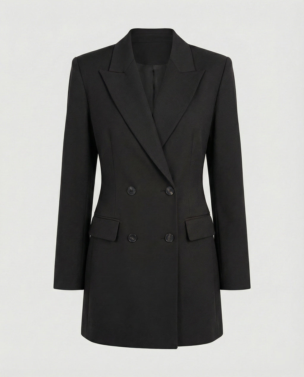 Blazer Dress Double-Breasted Brown Women's – Office, Casual