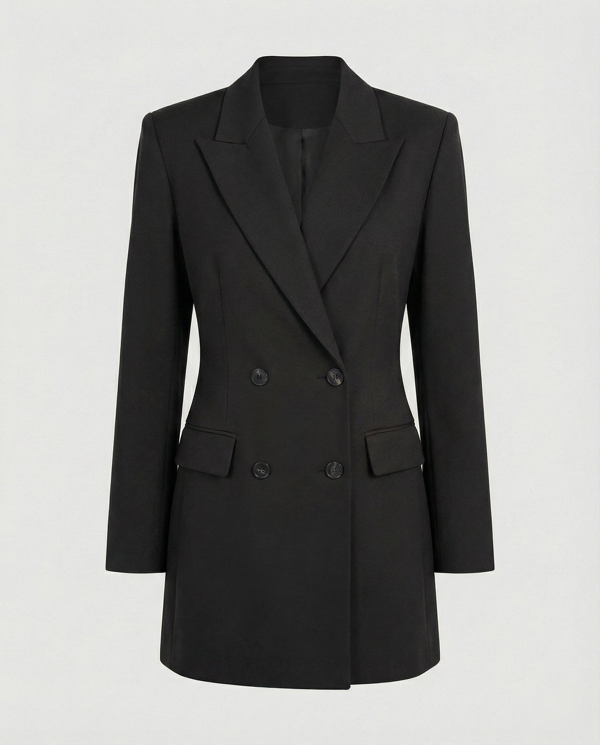 Blazer Dress Double-Breasted Brown Women's – Office, Casual