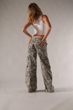 Cargo Pants Women's Camouflage Print Wide Leg – Casual, Streetwear