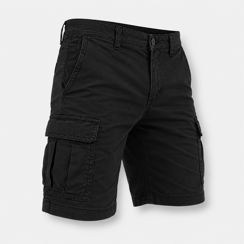 Cargo Shorts Men's Cotton Knee-Length Beige – Casual, Everyday Wear