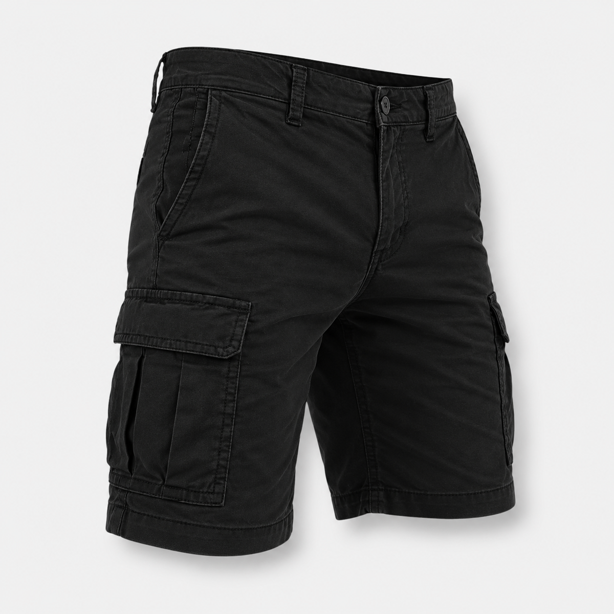 Cargo Shorts Men's Cotton Knee-Length Beige – Casual, Everyday Wear