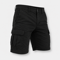 Cargo Shorts Men's Cotton Knee-Length Beige – Casual, Everyday Wear
