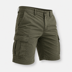 Cargo Shorts Men's Cotton Knee-Length Beige – Casual, Everyday Wear